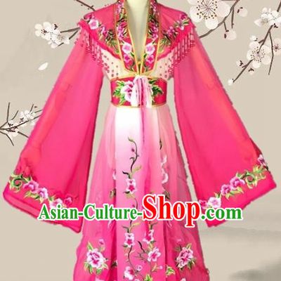 Chinese Ancient Palace Princess Costume Traditional Beijing Opera Actress Rosy Dress for Adults