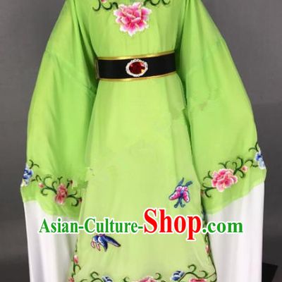 Chinese Beijing Opera Niche Green Robe Traditional Peking Opera Scholar Costume for Adults