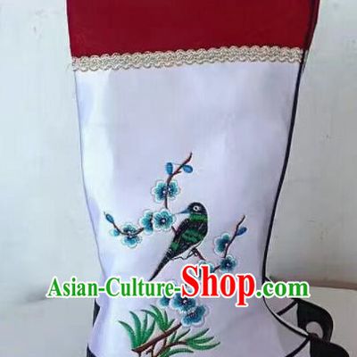 Chinese Traditional Beijing Opera Shoes Peking Opera Takefu Embroidered Boots for Men