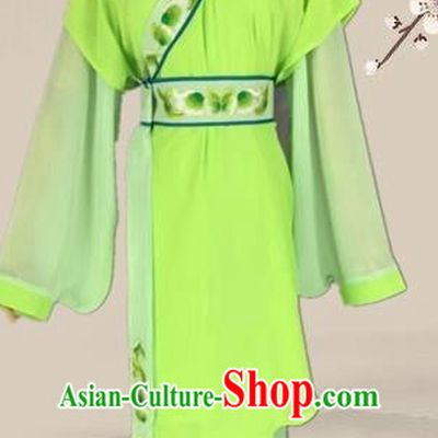 Chinese Ancient Servant Girl Green Clothing Traditional Beijing Opera Young Lady Costume for Adults