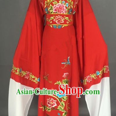 Chinese Beijing Opera A Dream in Red Mansions Jia Baoyu Red Clothing Traditional Peking Opera Niche Costume for Adults