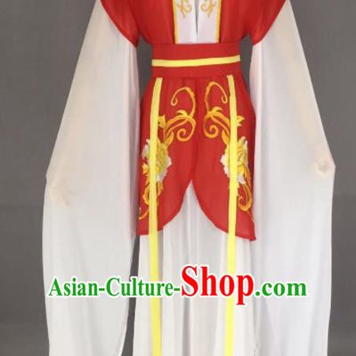 Chinese Ancient Court Maid Red Dress Traditional Beijing Opera Actress Costume for Adults