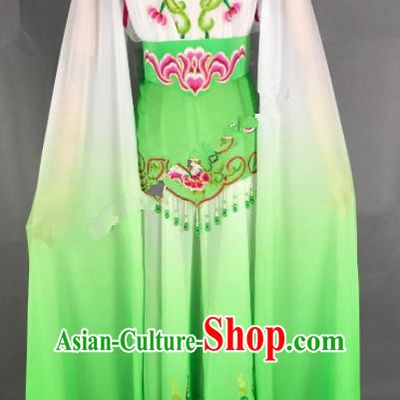 Chinese Ancient Court Maid Green Dress Traditional Beijing Opera Diva Costume for Adults