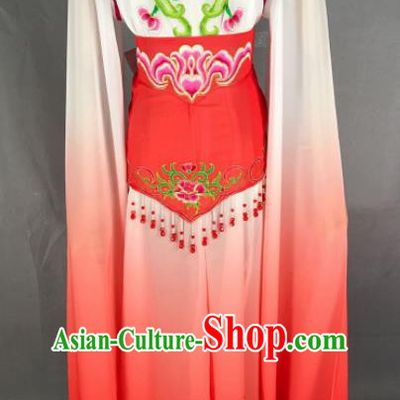 Chinese Ancient Court Maid Red Dress Traditional Beijing Opera Diva Costume for Adults