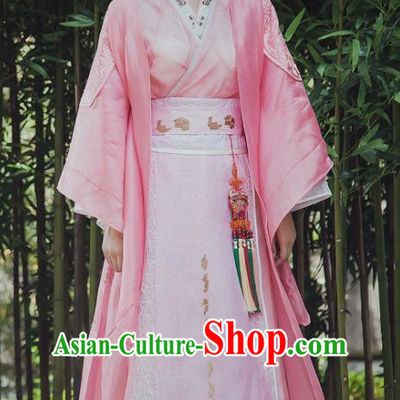 Chinese Ancient Palace Princess Hanfu Dress The Honey Sank Like Frost Peri Costumes for Women