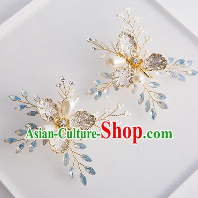 Top Grade Bride Wedding Hair Accessories Crystal Pearls Hair Claws for Women