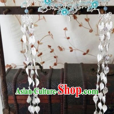 Chinese Ancient Qing Dynasty Hair Accessories Palace Tassel Pineburst Hairpins for Women