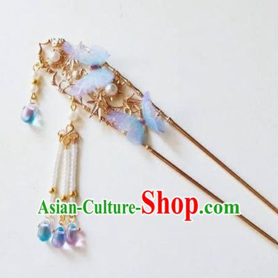Chinese Ancient Qing Dynasty Hair Accessories Palace Golden Hairpins for Women