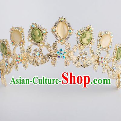 Top Grade Wedding Hair Accessories Bride Baroque Queen Retro Royal Crown for Women