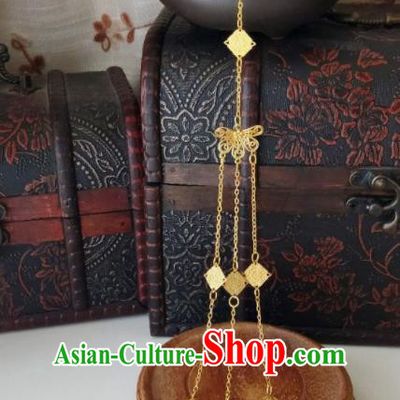 Chinese Ancient Cloisonne Phoenix Tassel Hair Comb Qing Dynasty Hair Accessories Hairpins for Women