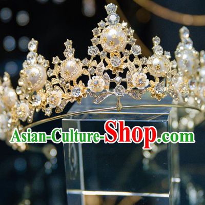 Top Grade Wedding Hair Accessories Baroque Princess Retro Crystal Royal Crown for Women