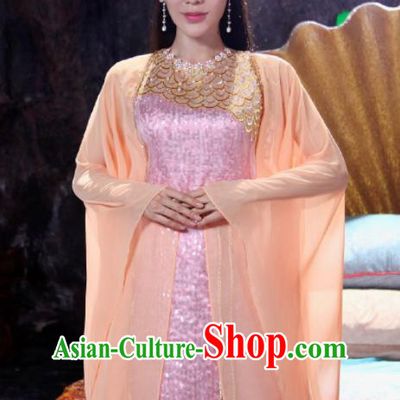 The Honey Sank Like Frost Chinese Ancient Princess Hanfu Dress Peri Costumes for Women