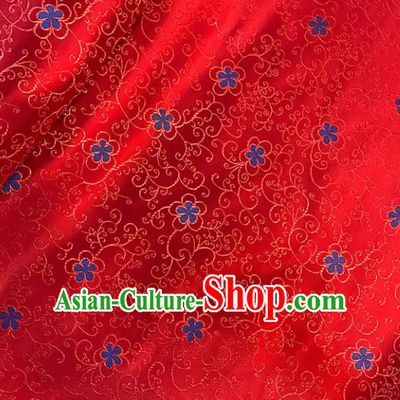 Asian Chinese Traditional Pattern Red Brocade Fabric Silk Fabric Chinese Fabric Material