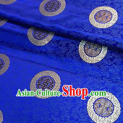 Blue Brocade Asian Chinese Traditional Cheongsam Fabric Silk Fabric Chinese Fabric Material