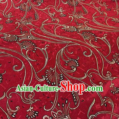 Red Brocade Asian Chinese Traditional Fabric Silk Fabric Chinese Fabric Material