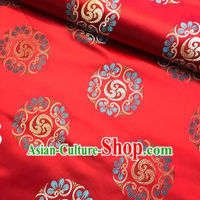 Red Brocade Asian Chinese Traditional Pattern Fabric Silk Fabric Chinese Fabric Material