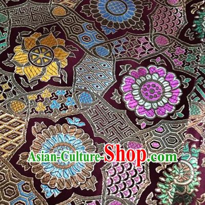 Wine Red Brocade Asian Chinese Traditional Pattern Fabric Silk Fabric Chinese Fabric Material