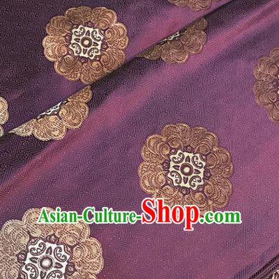 Asian Purple Brocade Chinese Traditional Pattern Fabric Silk Fabric Chinese Fabric Material