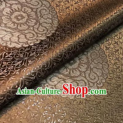 Asian Chinese Brown Brocade Traditional Pattern Fabric Silk Fabric Chinese Fabric Material