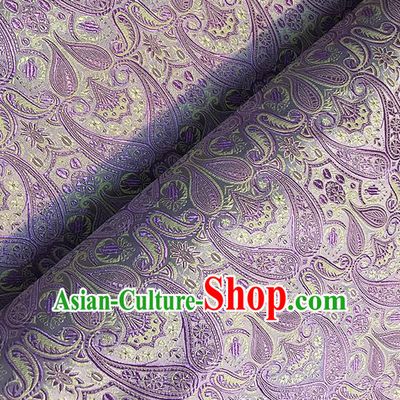 Asian Chinese Brocade Traditional Purple Pattern Fabric Silk Fabric Chinese Fabric Material