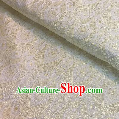 Asian Chinese Brocade Traditional White Pattern Fabric Silk Fabric Chinese Fabric Material