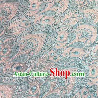 Asian Chinese Brocade Traditional Light Green Pattern Fabric Silk Fabric Chinese Fabric Material