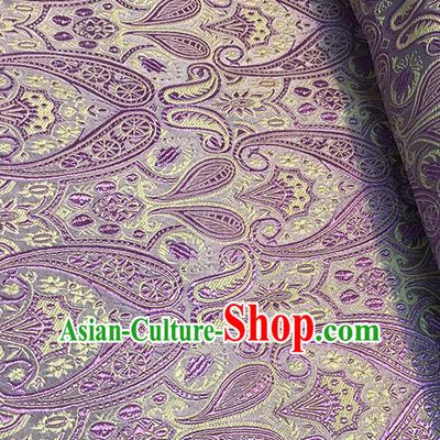 Asian Chinese Brocade Traditional Purple Pattern Fabric Silk Fabric Chinese Fabric Material