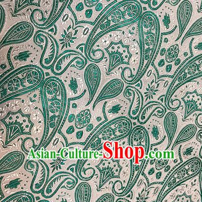 Asian Chinese Brocade Traditional Green Pattern Fabric Silk Fabric Chinese Fabric Material