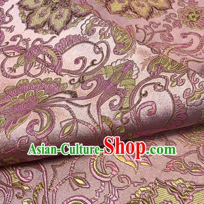 Asian Chinese Traditional Pattern Pink Brocade Fabric Silk Fabric Chinese Fabric Material
