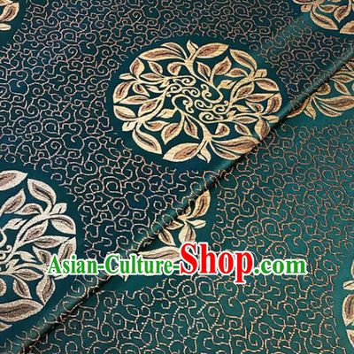 Asian Chinese Traditional Green Brocade Fabric Silk Fabric Chinese Fabric Material