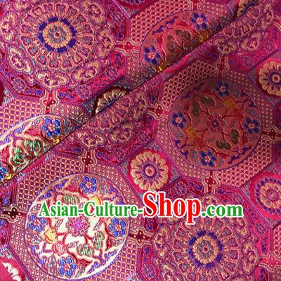 Asian Chinese Traditional Royal Pattern Pink Brocade Fabric Silk Fabric Chinese Fabric Material