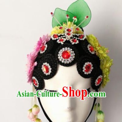 Chinese Traditional Folk Dance Beijing Opera Hair Accessories Classical Dance Headwear for Women