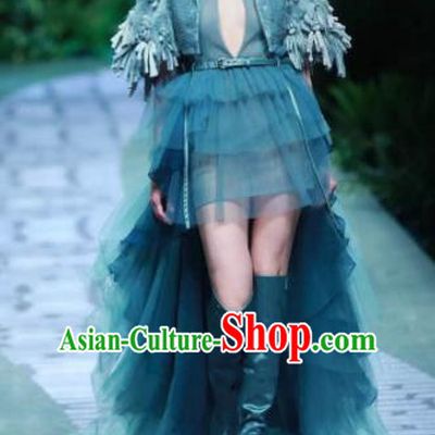 Top Grade Modern Fancywork Costumes Catwalks Veil Dress for Women