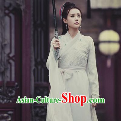 Chinese Ancient Peri Costume Traditional Hanfu Dress Swordswoman Clothing for Women