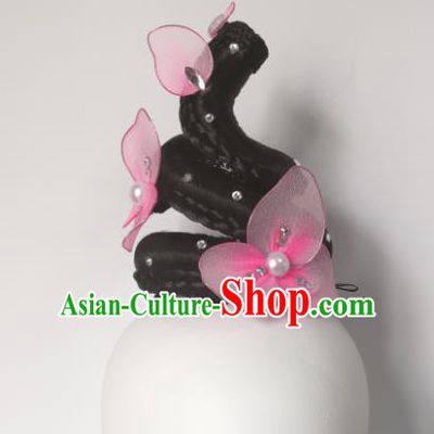 Chinese Traditional Classical Dance Hair Accessories Lotus Dance Wig and Headwear for Women