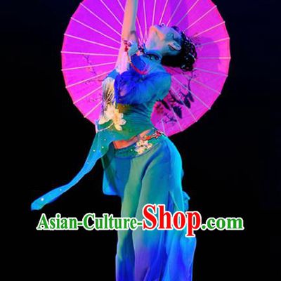 Chinese Traditional Folk Dance Green Costume Classical Dance Clothing for Women