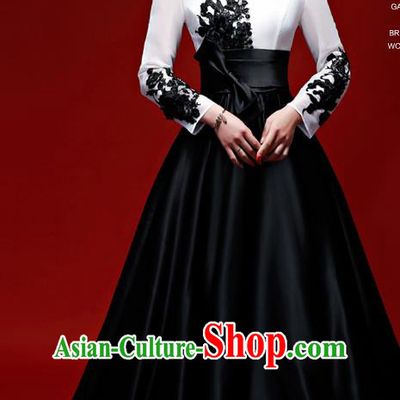 Top Grade Catwalks Trailing Full Dress Compere Chorus Costume for Women