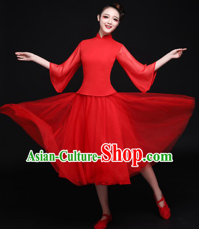 Traditional Chinese Fan Dance Folk Dance Costume Classical Yangko Dance Classical Dance Dress Traditional Chinese Fan Dance Folk Dance Costume Classical Yangko Dance Classical Dance Dress