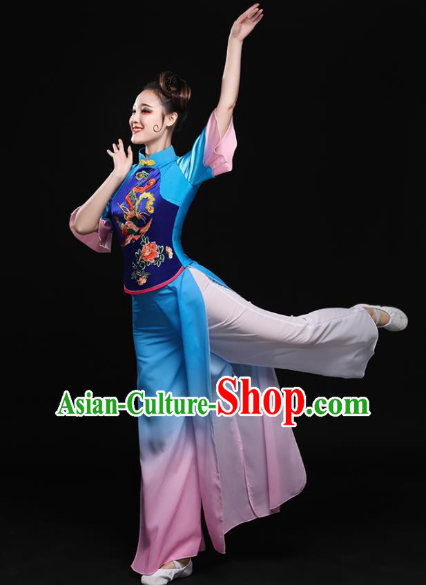 Traditional Chinese Fan Dance Folk Dance Costume Classical Yangko Dance Classical Dance Dress Traditional Chinese Fan Dance Folk Dance Costume Classical Yangko Dance Classical Dance Dress