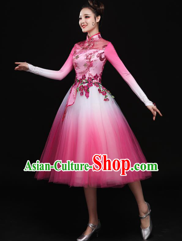 Traditional Chinese Fan Dance Folk Dance Costume Classical Yangko Dance Classical Dance Dress
