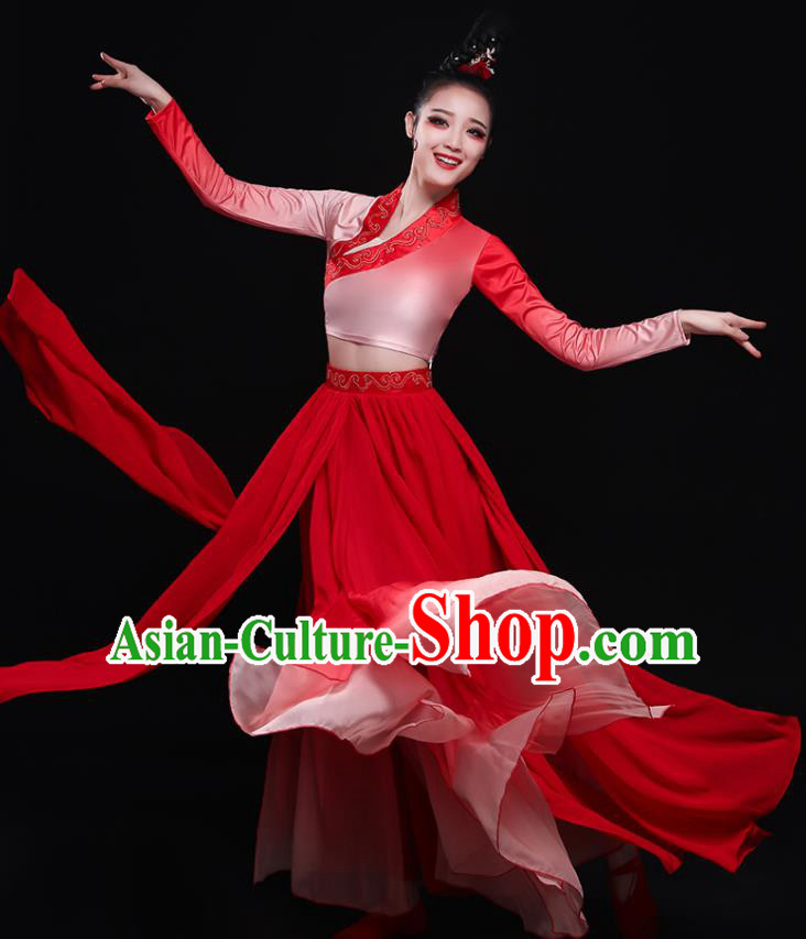 Traditional Chinese Fan Dance Folk Dance Costume Classical Yangko Dance Classical Dance Dress Traditional Chinese Fan Dance Folk Dance Costume Classical Yangko Dance Classical Dance Dress