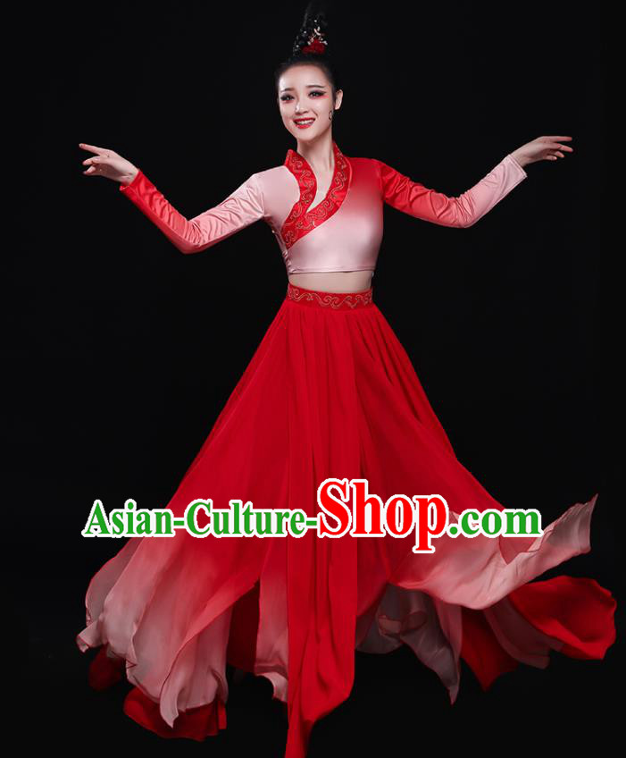Traditional Chinese Fan Dance Folk Dance Costume Classical Yangko Dance Classical Dance Dress Traditional Chinese Fan Dance Folk Dance Costume Classical Yangko Dance Classical Dance Dress