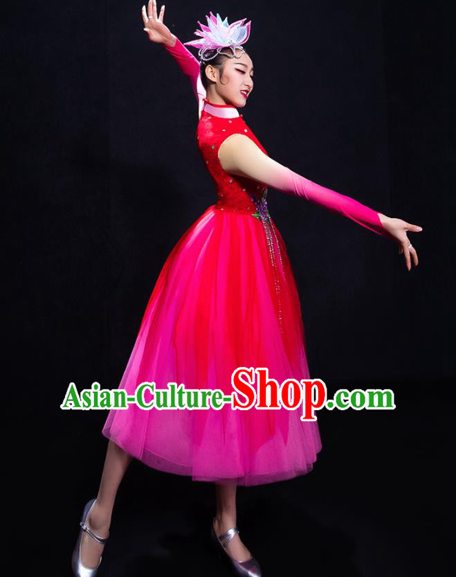 Traditional Chinese Fan Dance Folk Dance Costume Classical Yangko Dance Classical Dance Dress Traditional Chinese Fan Dance Folk Dance Costume Classical Yangko Dance Classical Dance Dress