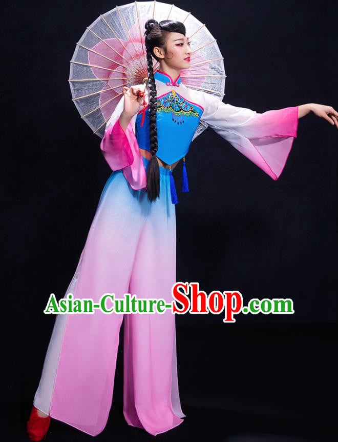 Traditional Chinese Fan Dance Folk Dance Costume Classical Yangko Dance Classical Dance Dress Traditional Chinese Fan Dance Folk Dance Costume Classical Yangko Dance Classical Dance Dress