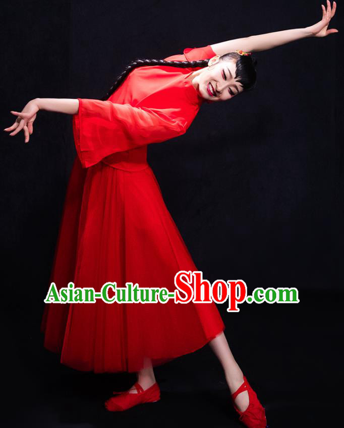 Traditional Chinese Fan Dance Folk Dance Costume Classical Yangko Dance Classical Dance Dress Traditional Chinese Fan Dance Folk Dance Costume Classical Yangko Dance Classical Dance Dress
