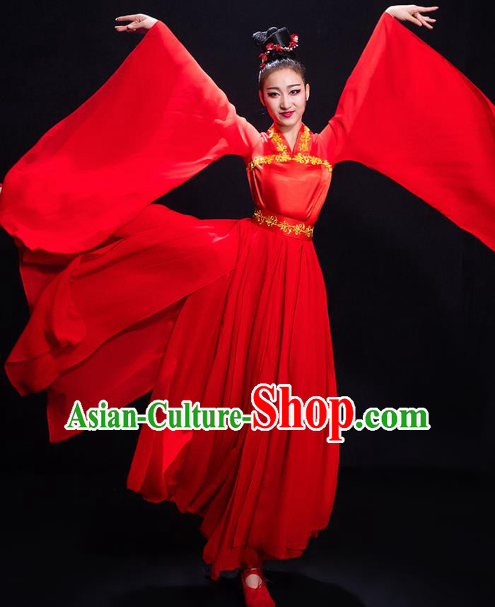 Traditional Chinese Fan Dance Folk Dance Costume Classical Yangko Dance Classical Dance Dress