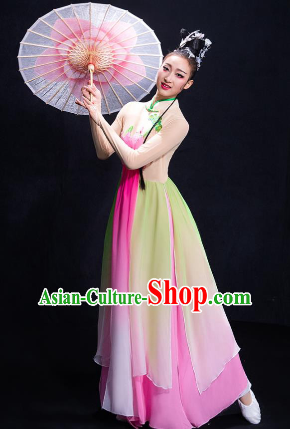 Traditional Chinese Fan Dance Folk Dance Costume Classical Yangko Dance Classical Dance Dress Traditional Chinese Fan Dance Folk Dance Costume Classical Yangko Dance Classical Dance Dress