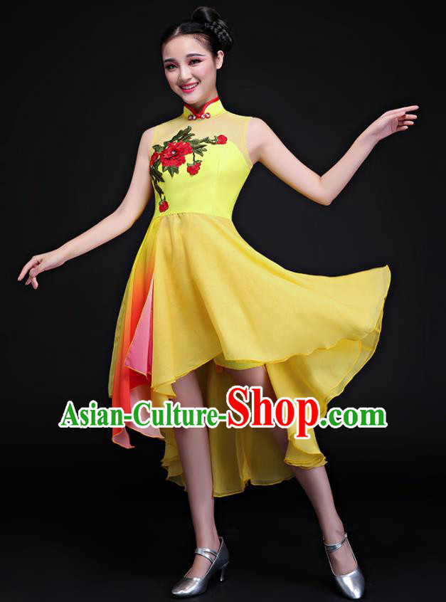 Traditional Chinese Fan Dance Folk Dance Costume Classical Yangko Dance Classical Dance Dress
