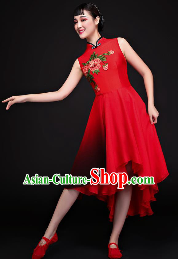 Traditional Chinese Fan Dance Folk Dance Costume Classical Yangko Dance Classical Dance Dress Traditional Chinese Fan Dance Folk Dance Costume Classical Yangko Dance Classical Dance Dress
