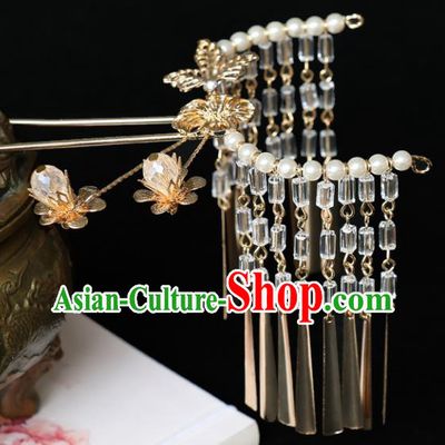 Chinese Traditional Hair Accessories Ancient Tassel Step Shake Hairpins for Women
